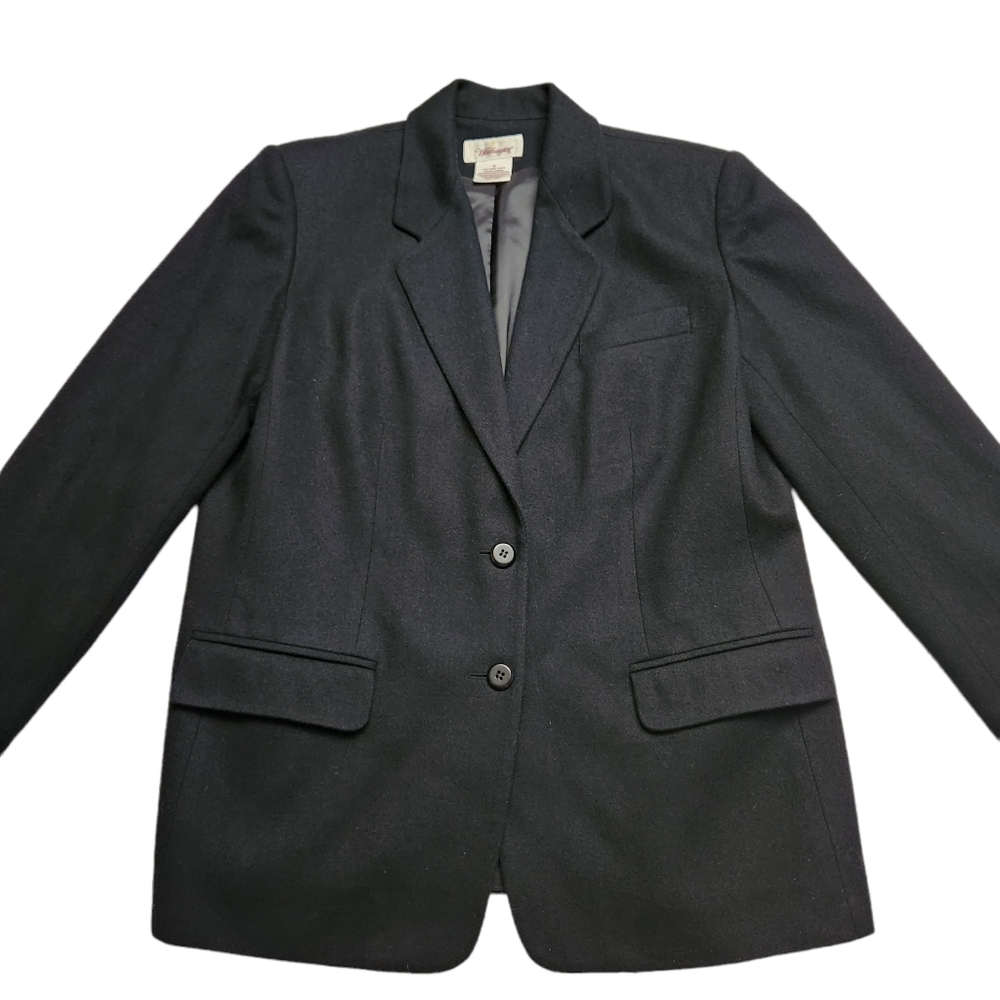 Sag Harbor Pure Wool womens Vintage Black Blazer Size 12